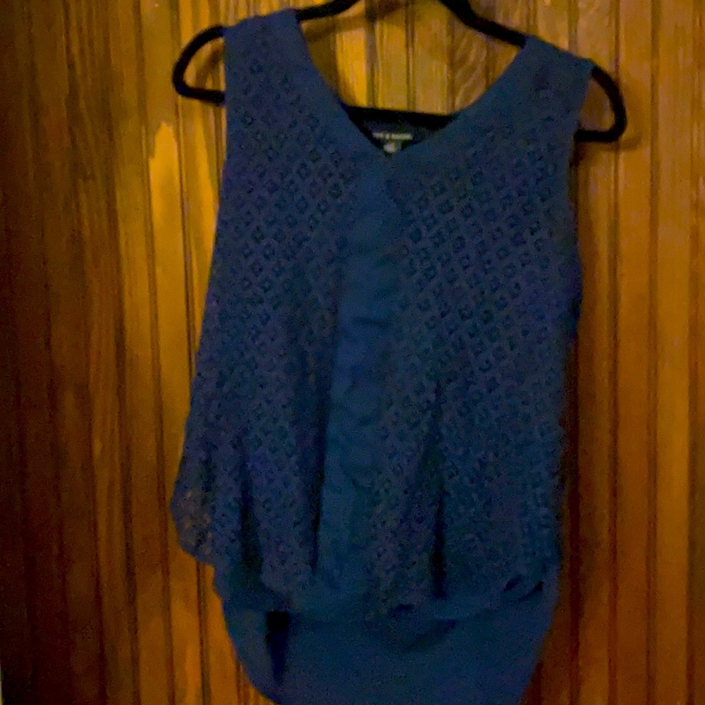 Navy blue sleeveless tank top
